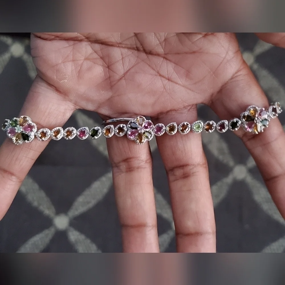 Kashmir Kyanite Tennis Bracelet Platinum Over Sterling Silver 8 Inch